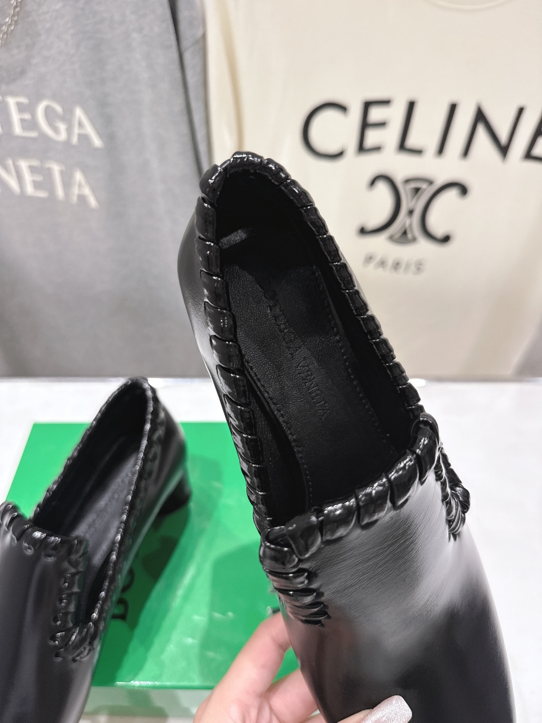 高版本出厂 Bottega Veneta/BV F065 2026ss新款Sabato鞋口穿皮工艺高跟鞋