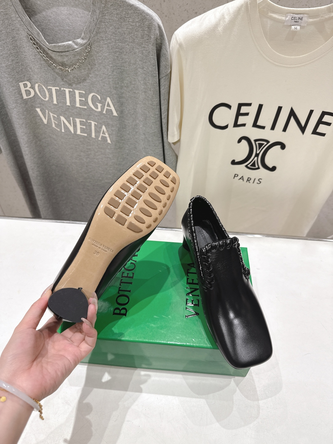 高版本出厂 Bottega Veneta/BV F065 2026ss新款Sabato鞋口穿皮工艺高跟鞋