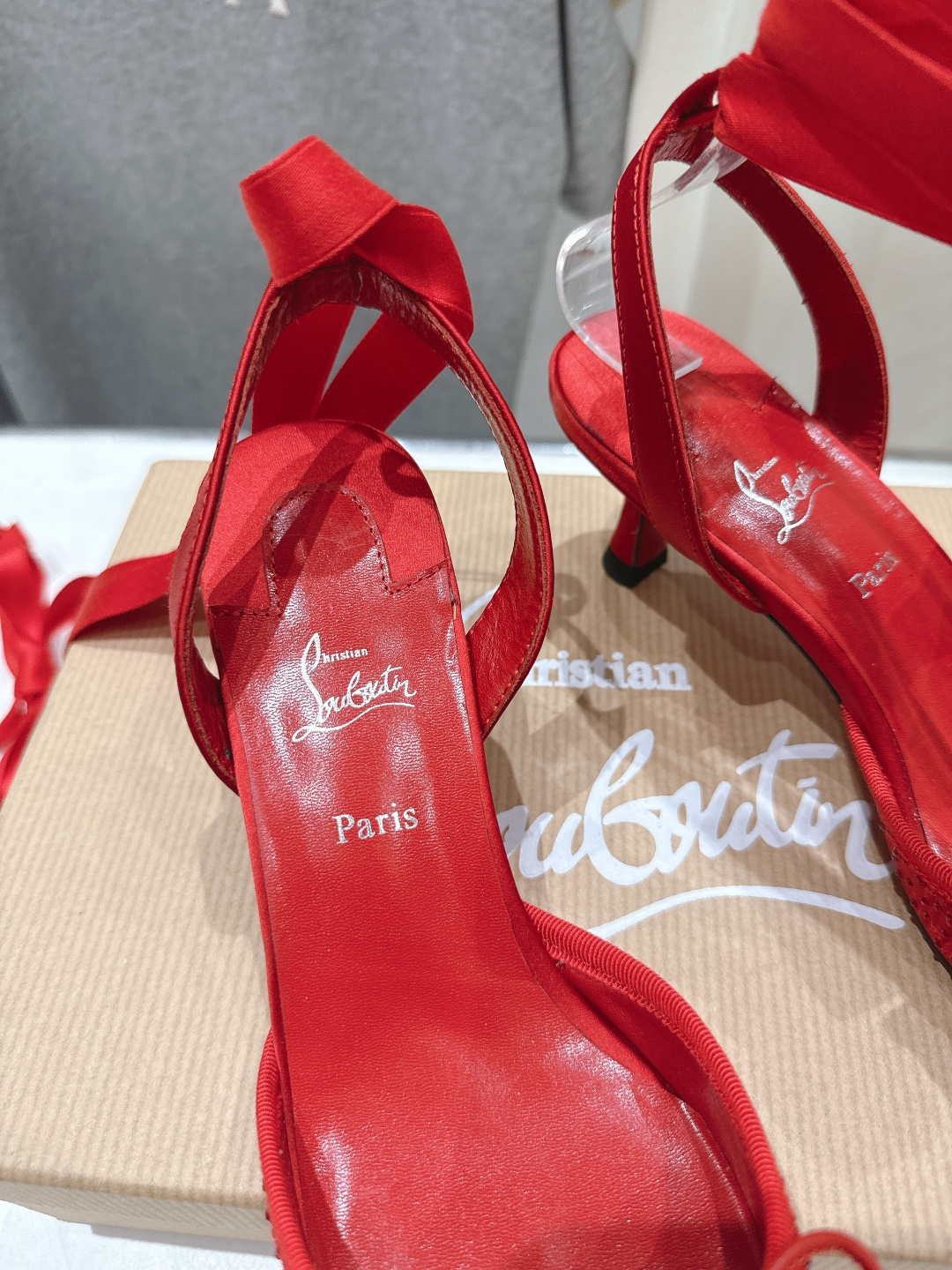 高版本出厂 钻面 Christian Loubotti CL红底鞋F030 2026ss新款绑带仙女风高