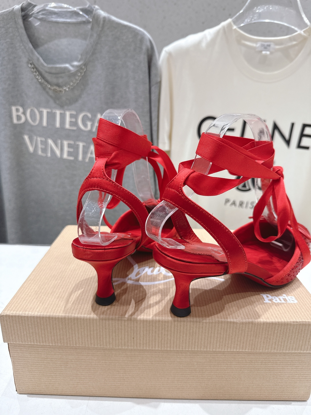高版本出厂 钻面 Christian Loubotti CL红底鞋F030 2026ss新款绑带仙女风高