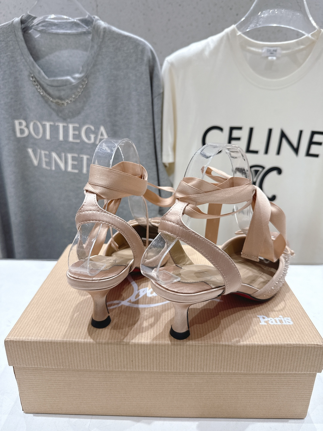 高版本出厂 钻面 Christian Loubotti CL红底鞋F030 2026ss新款绑带仙女风高