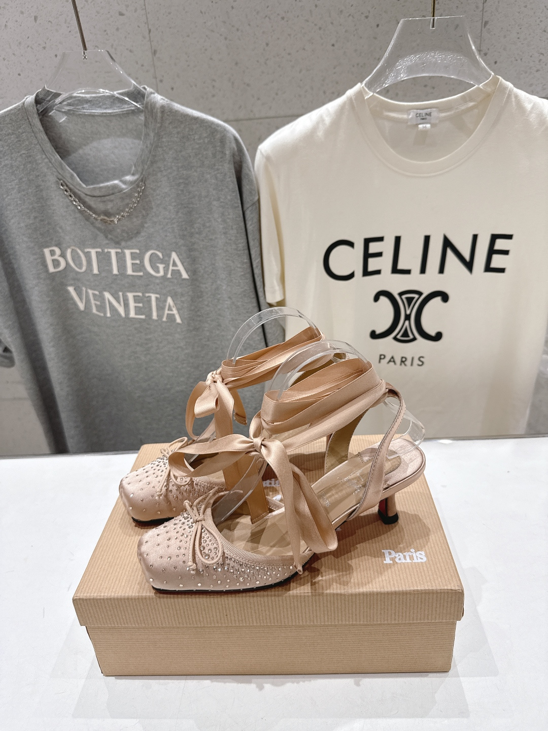 高版本出厂 钻面 Christian Loubotti CL红底鞋F030 2026ss新款绑带仙女风高