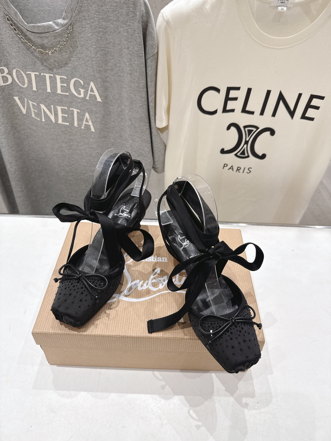 高版本出厂 钻面 Christian Loubotti CL红底鞋F030 2026ss新款绑带仙女风高