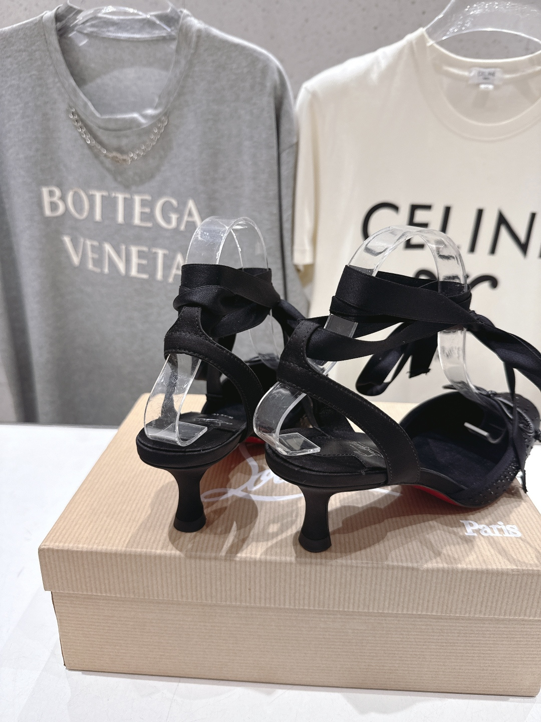 高版本出厂 钻面 Christian Loubotti CL红底鞋F030 2026ss新款绑带仙女风高