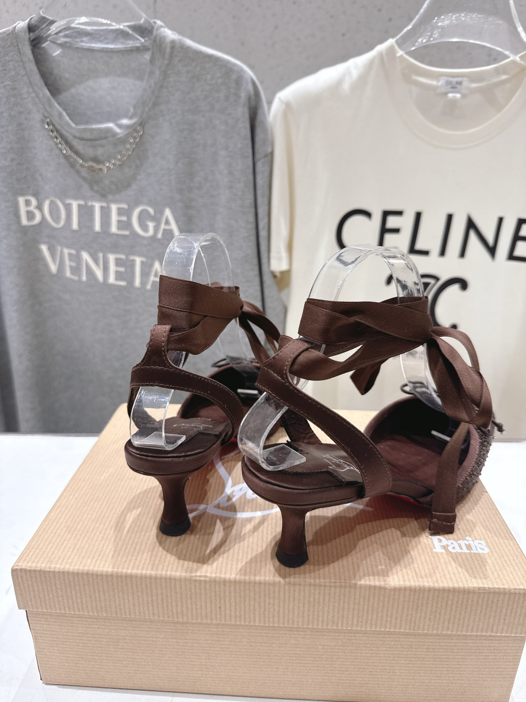 高版本出厂 钻面 Christian Loubotti CL红底鞋F030 2026ss新款绑带仙女风高