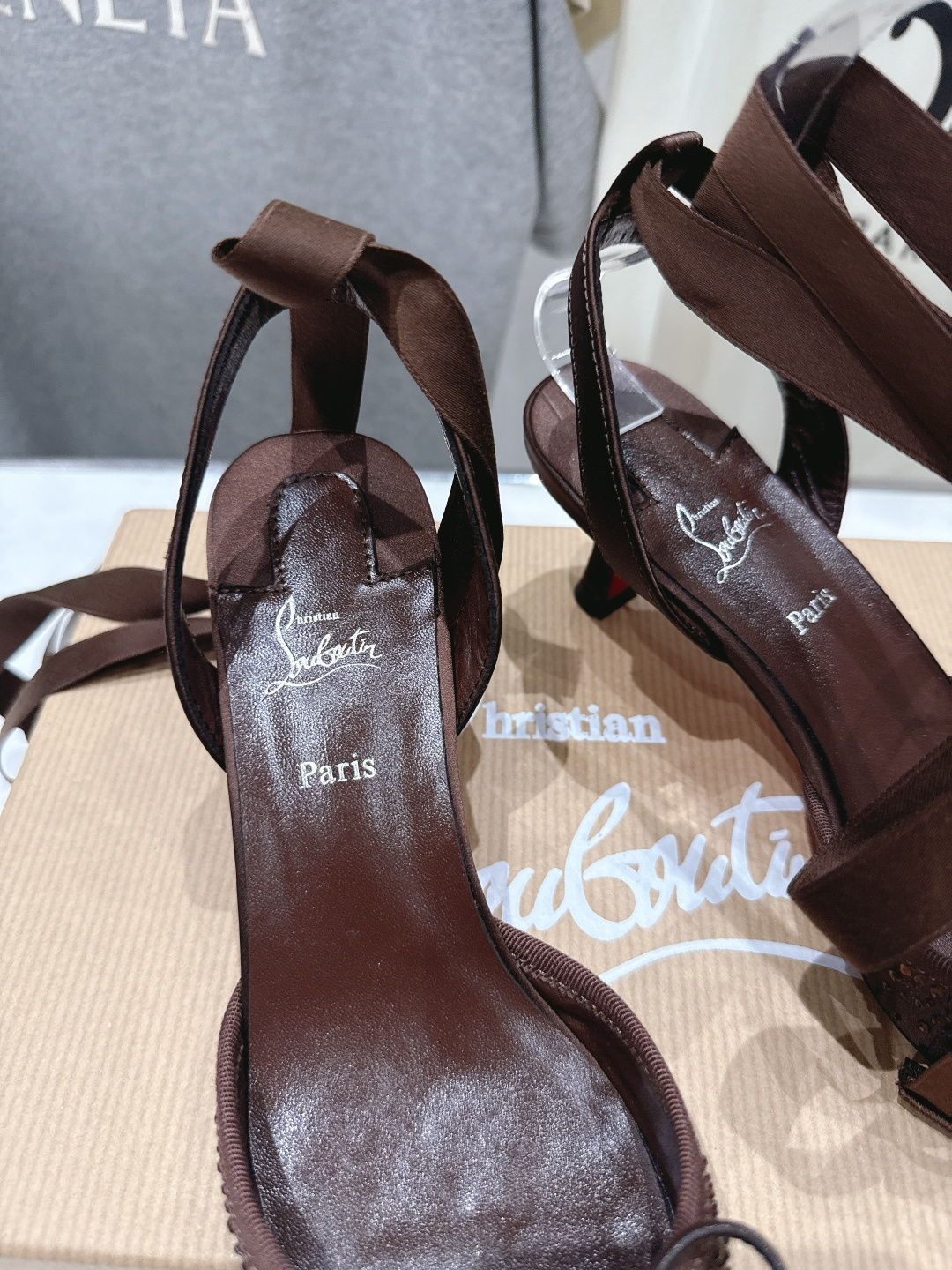 高版本出厂 钻面 Christian Loubotti CL红底鞋F030 2026ss新款绑带仙女风高