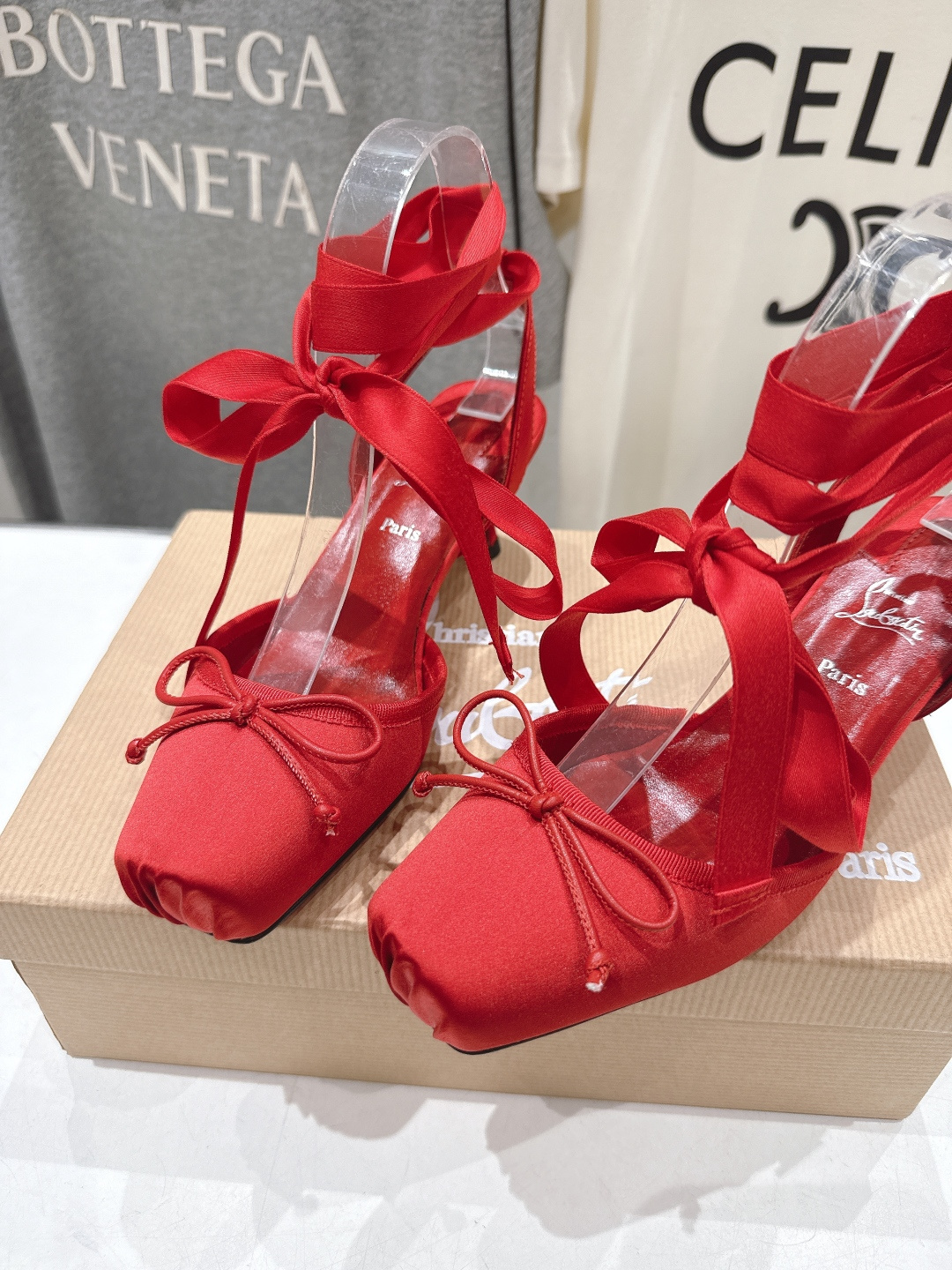 高版本出厂 Christian Loubotti CL红底鞋F030 2026ss新款绑带仙女风高跟鞋凉