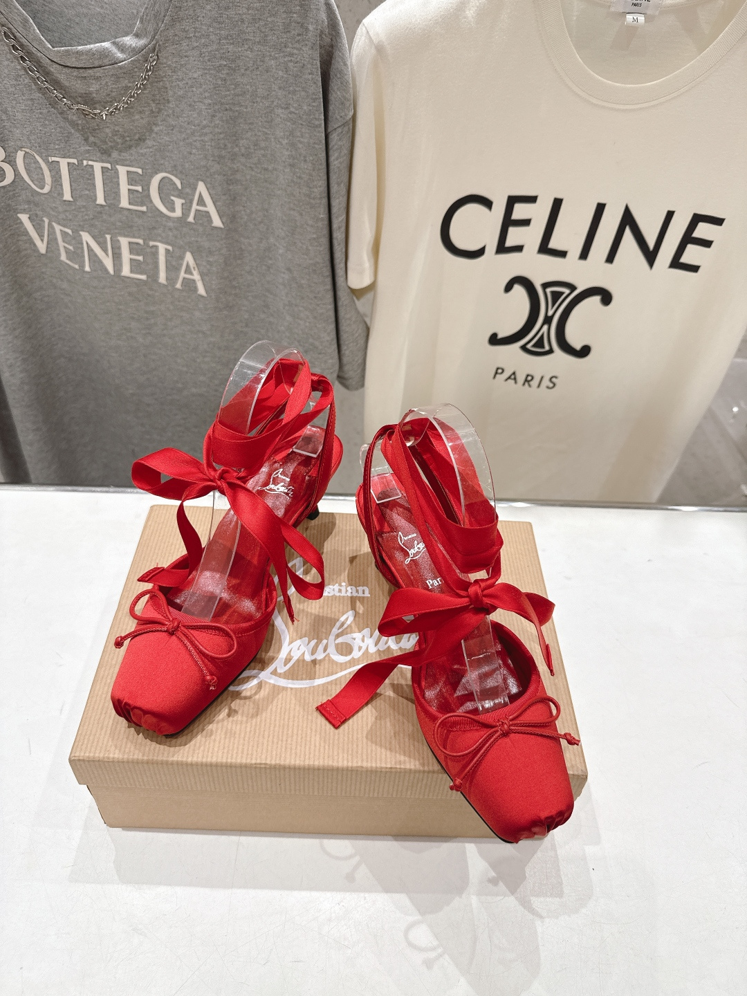 高版本出厂 Christian Loubotti CL红底鞋F030 2026ss新款绑带仙女风高跟鞋凉