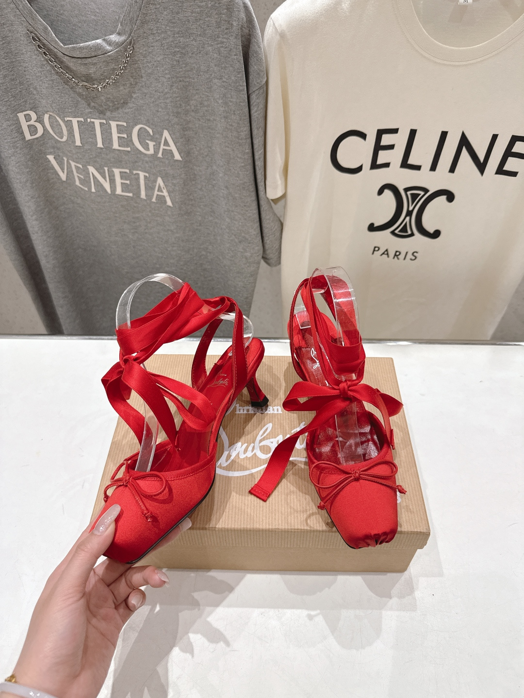 高版本出厂 Christian Loubotti CL红底鞋F030 2026ss新款绑带仙女风高跟鞋凉