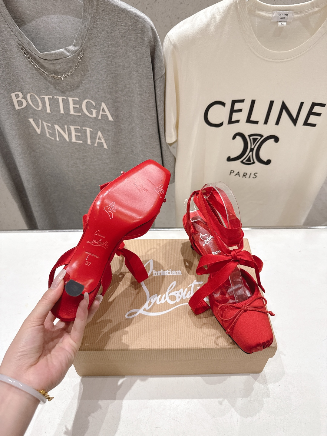 高版本出厂 Christian Loubotti CL红底鞋F030 2026ss新款绑带仙女风高跟鞋凉