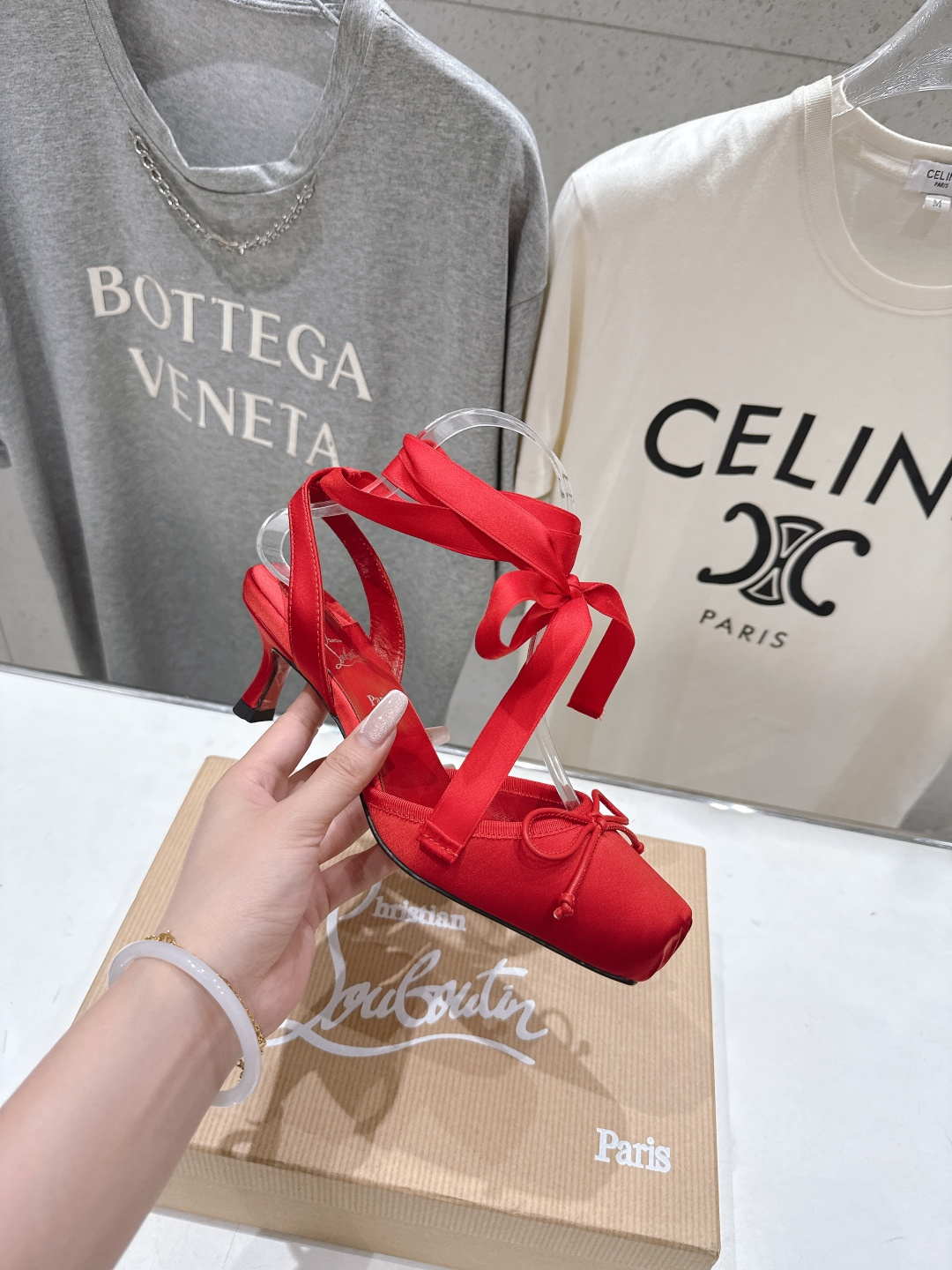 高版本出厂 Christian Loubotti CL红底鞋F030 2026ss新款绑带仙女风高跟鞋凉