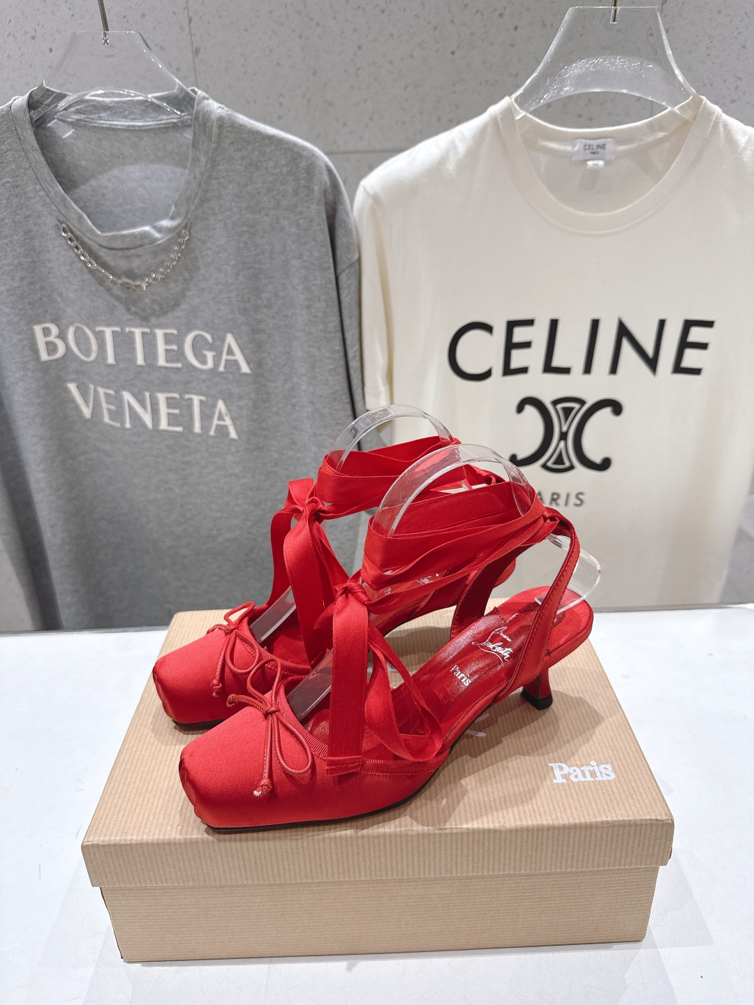 高版本出厂 Christian Loubotti CL红底鞋F030 2026ss新款绑带仙女风高跟鞋凉