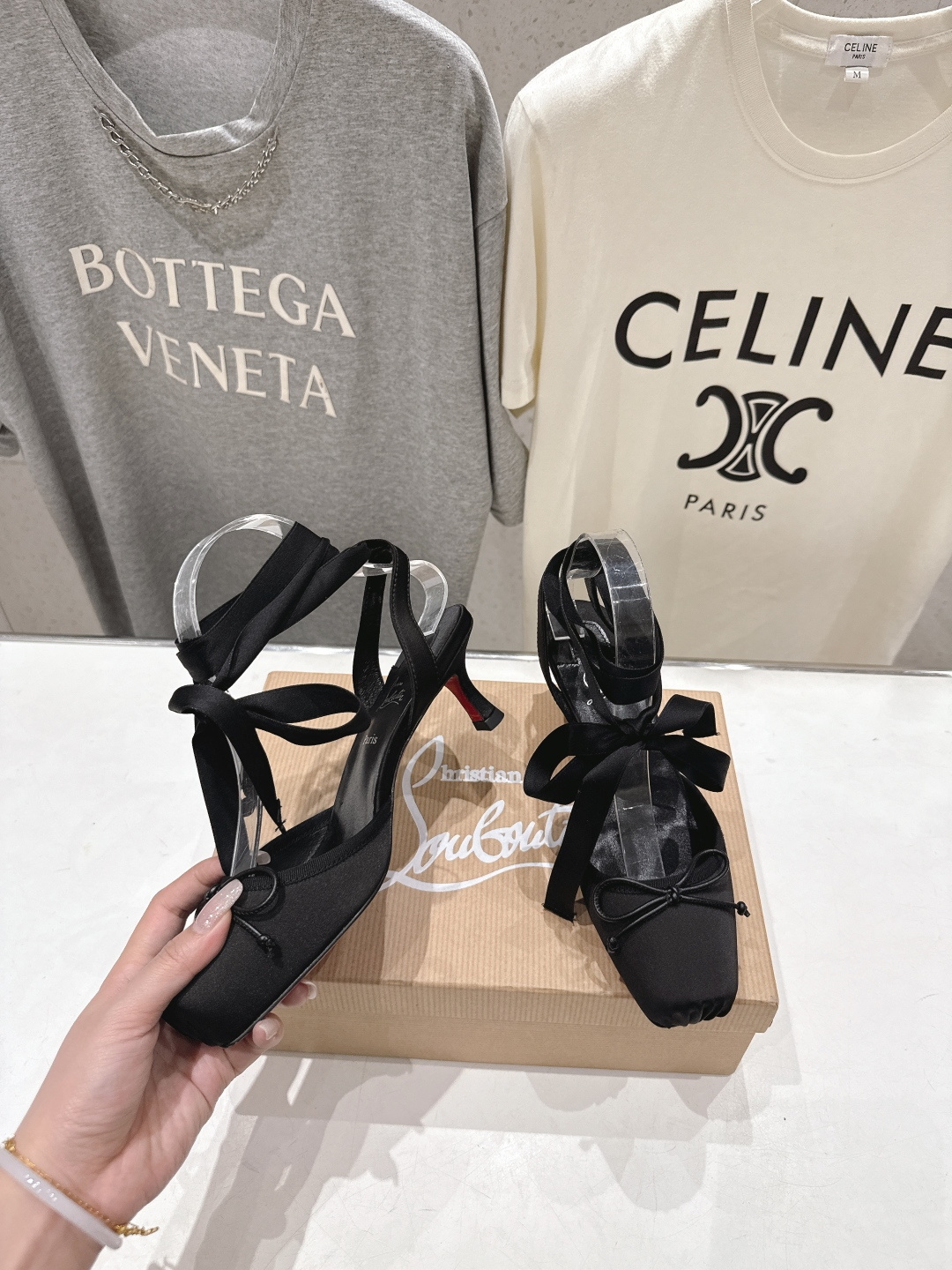 高版本出厂 Christian Loubotti CL红底鞋F030 2026ss新款绑带仙女风高跟鞋凉