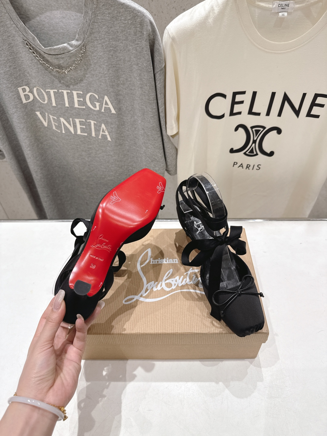 高版本出厂 Christian Loubotti CL红底鞋F030 2026ss新款绑带仙女风高跟鞋凉