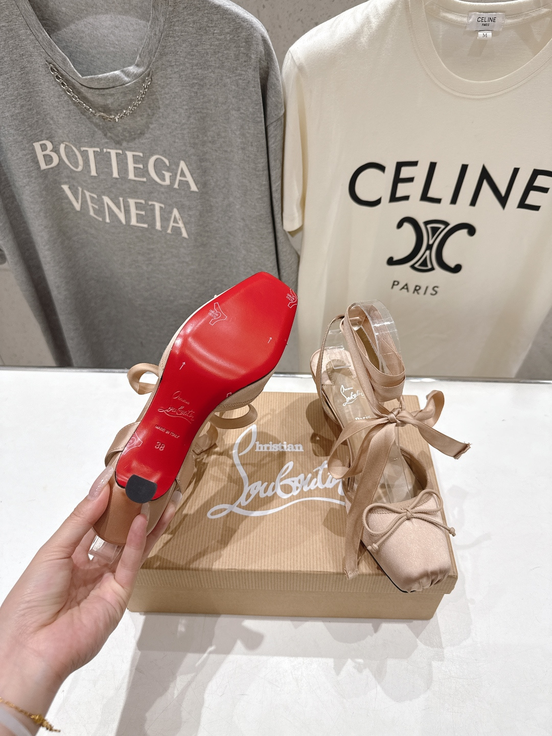 高版本出厂 Christian Loubotti CL红底鞋F030 2026ss新款绑带仙女风高跟鞋凉