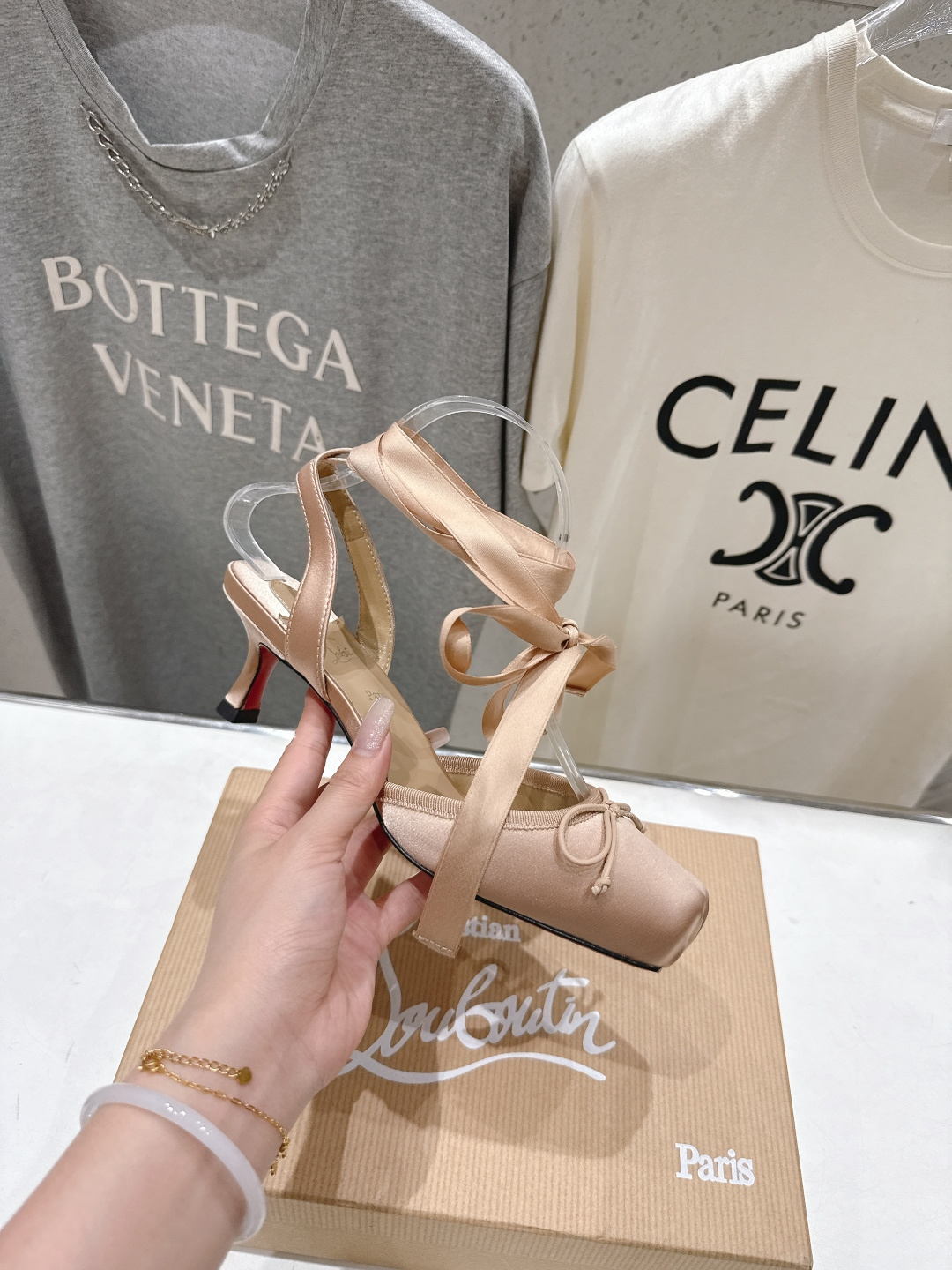 高版本出厂 Christian Loubotti CL红底鞋F030 2026ss新款绑带仙女风高跟鞋凉