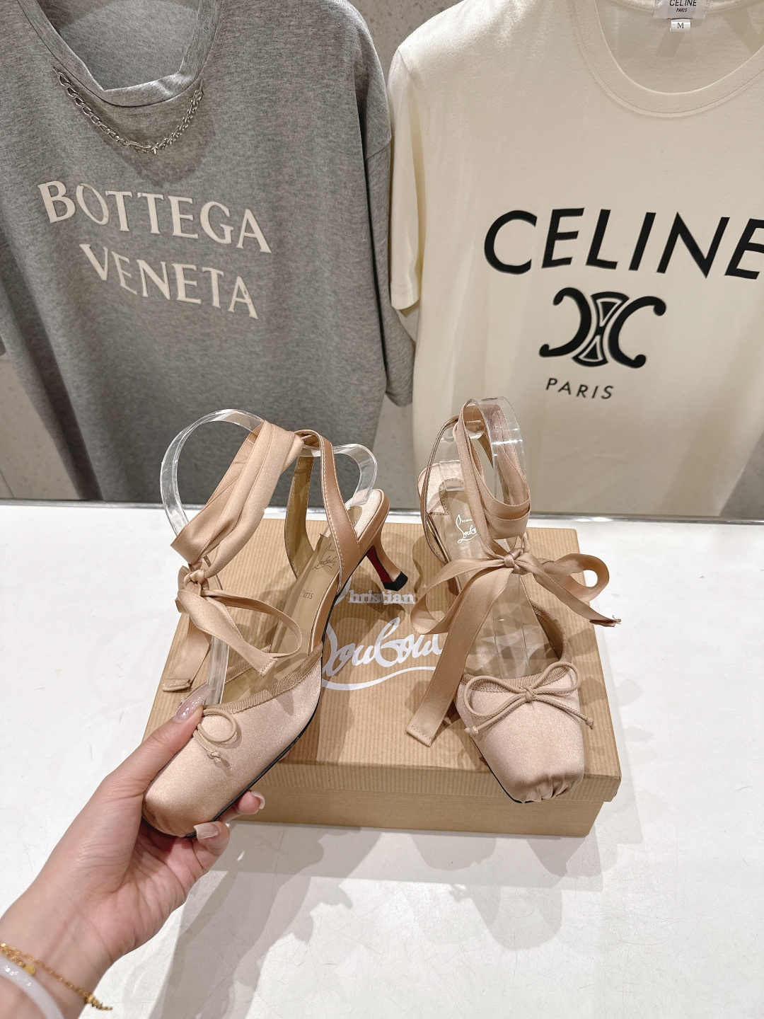 高版本出厂 Christian Loubotti CL红底鞋F030 2026ss新款绑带仙女风高跟鞋凉