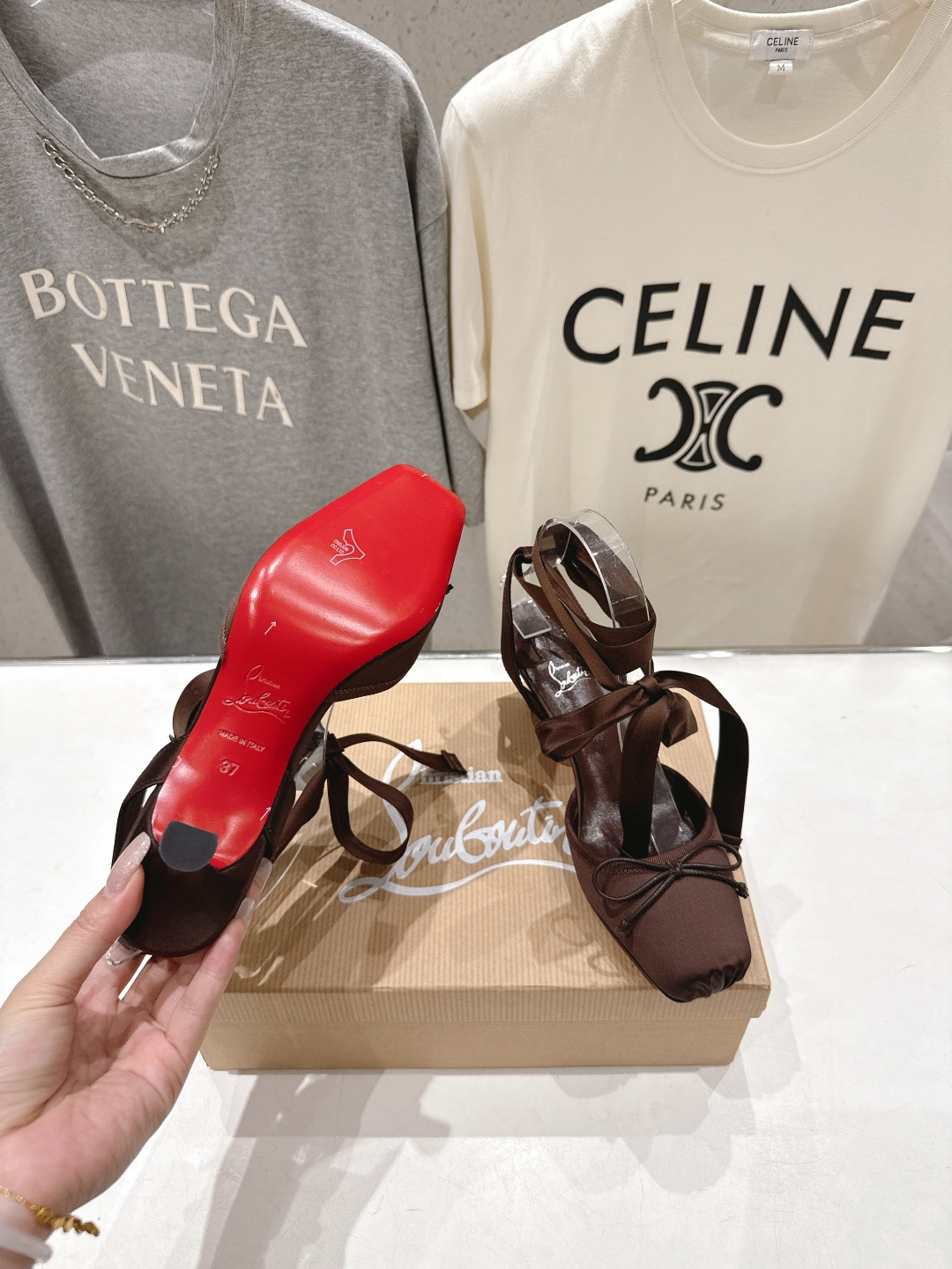 高版本出厂 Christian Loubotti CL红底鞋F030 2026ss新款绑带仙女风高跟鞋凉