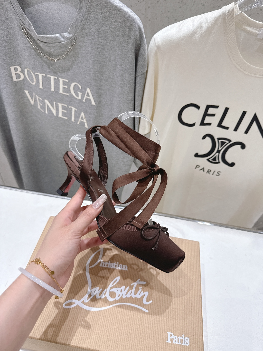 高版本出厂 Christian Loubotti CL红底鞋F030 2026ss新款绑带仙女风高跟鞋凉