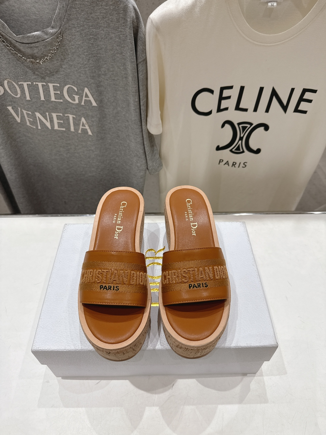 高版本出厂 Dior*迪奥F036 D家2026ss春夏新款仙女风坡跟厚底拖鞋1:1原版复刻 市面上最高