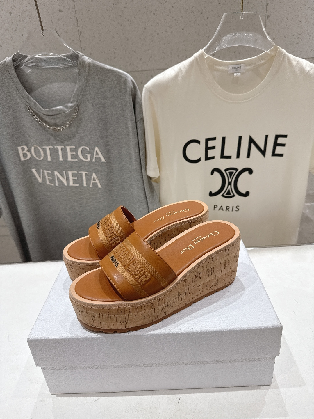 高版本出厂 Dior*迪奥F036 D家2026ss春夏新款仙女风坡跟厚底拖鞋1:1原版复刻 市面上最高