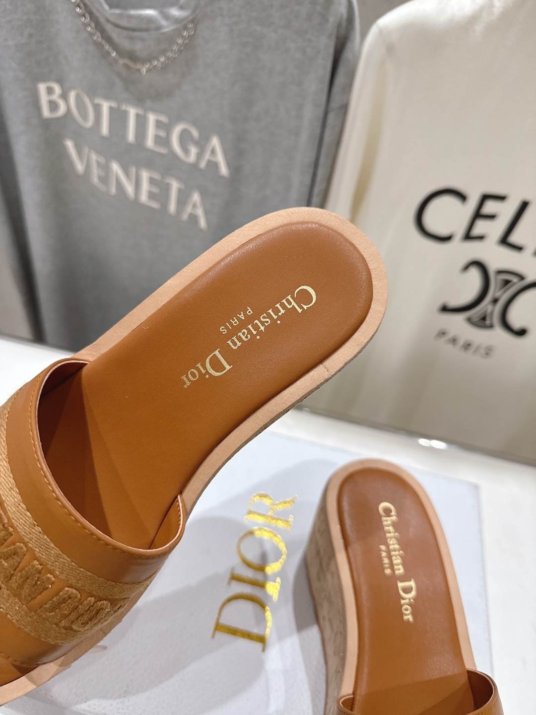 高版本出厂 Dior*迪奥F036 D家2026ss春夏新款仙女风坡跟厚底拖鞋1:1原版复刻 市面上最高