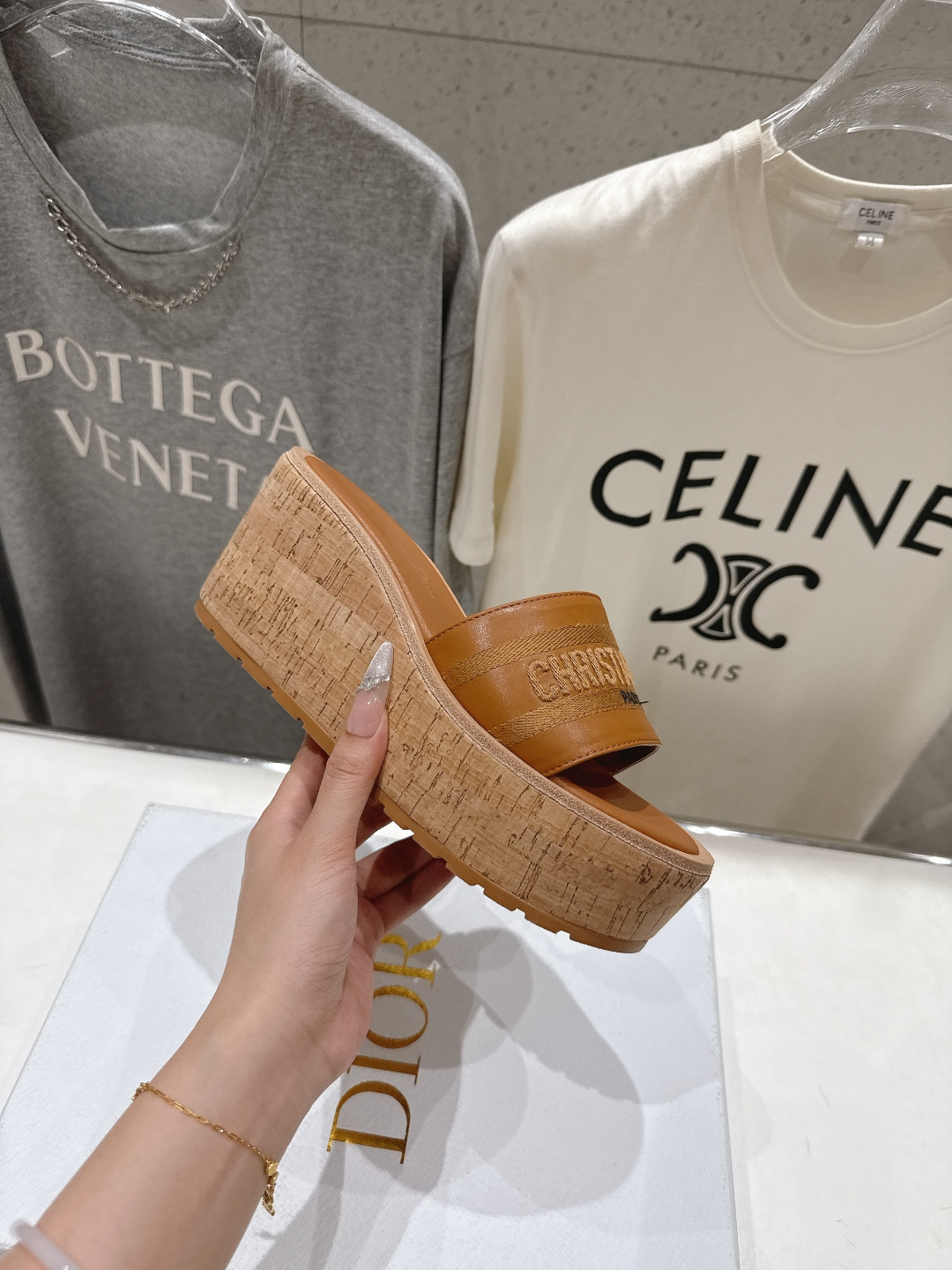 高版本出厂 Dior*迪奥F036 D家2026ss春夏新款仙女风坡跟厚底拖鞋1:1原版复刻 市面上最高