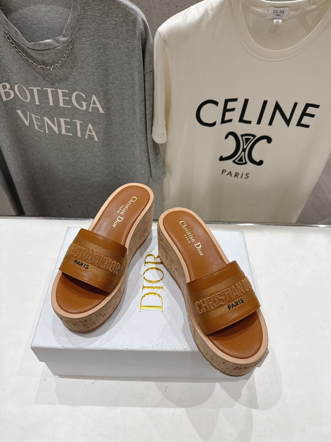 高版本出厂 Dior*迪奥F036 D家2026ss春夏新款仙女风坡跟厚底拖鞋1:1原版复刻 市面上最高