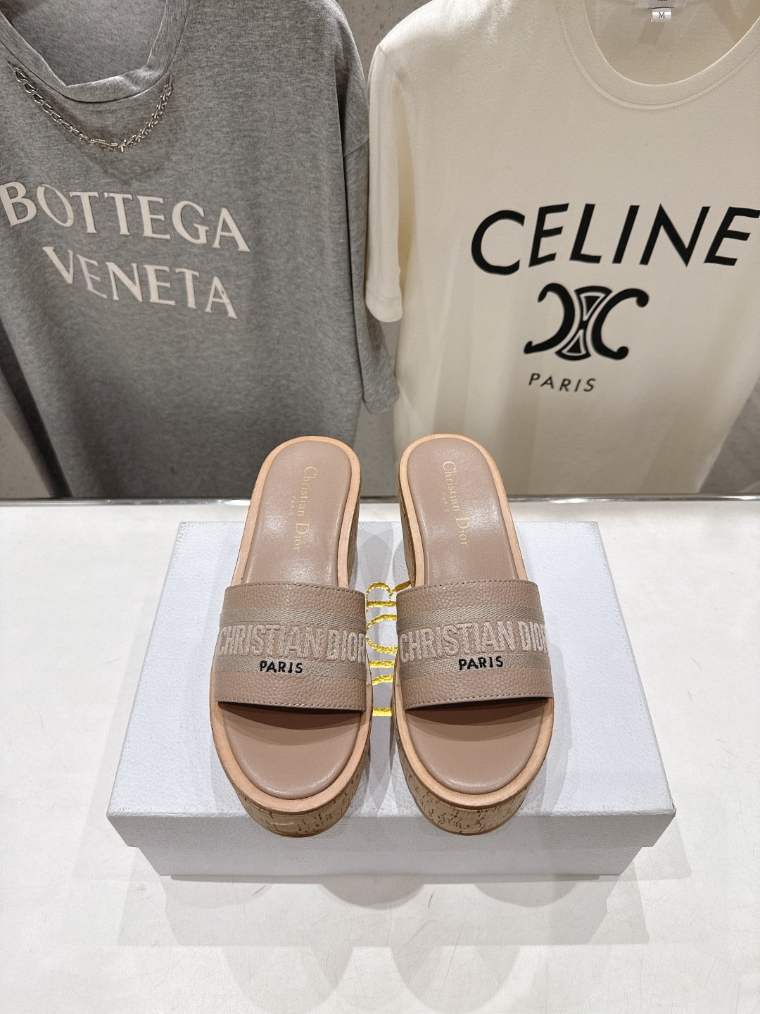 高版本出厂 Dior*迪奥F036 D家2026ss春夏新款仙女风坡跟厚底拖鞋1:1原版复刻 市面上最高