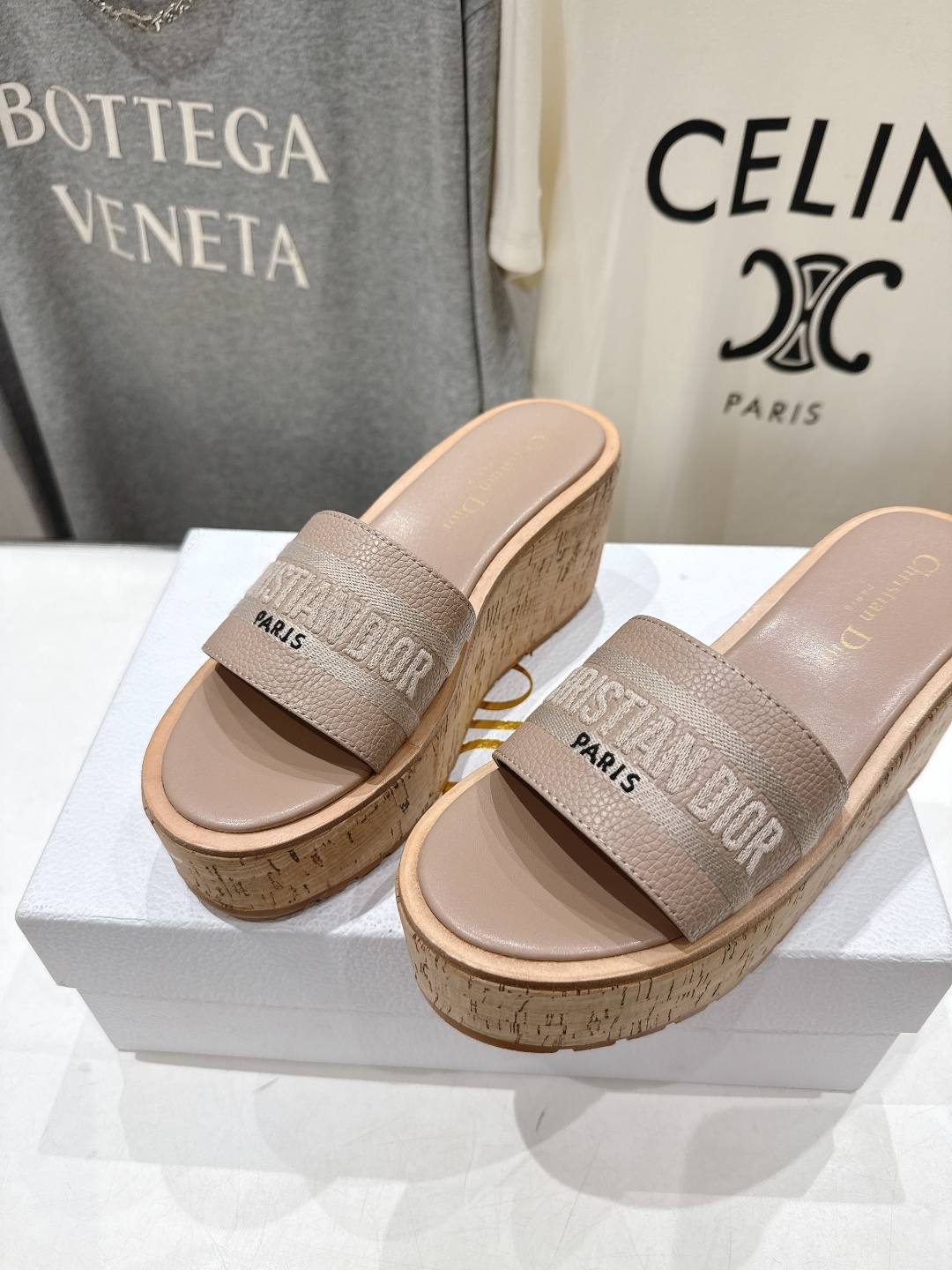 高版本出厂 Dior*迪奥F036 D家2026ss春夏新款仙女风坡跟厚底拖鞋1:1原版复刻 市面上最高