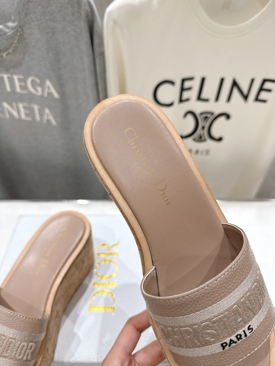 高版本出厂 Dior*迪奥F036 D家2026ss春夏新款仙女风坡跟厚底拖鞋1:1原版复刻 市面上最高