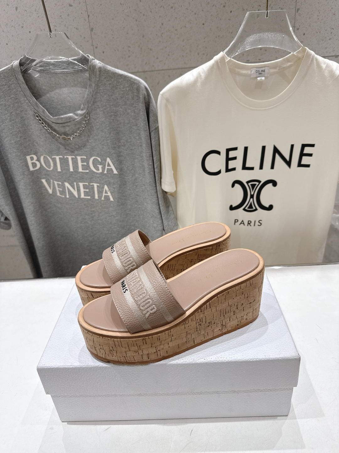 高版本出厂 Dior*迪奥F036 D家2026ss春夏新款仙女风坡跟厚底拖鞋1:1原版复刻 市面上最高