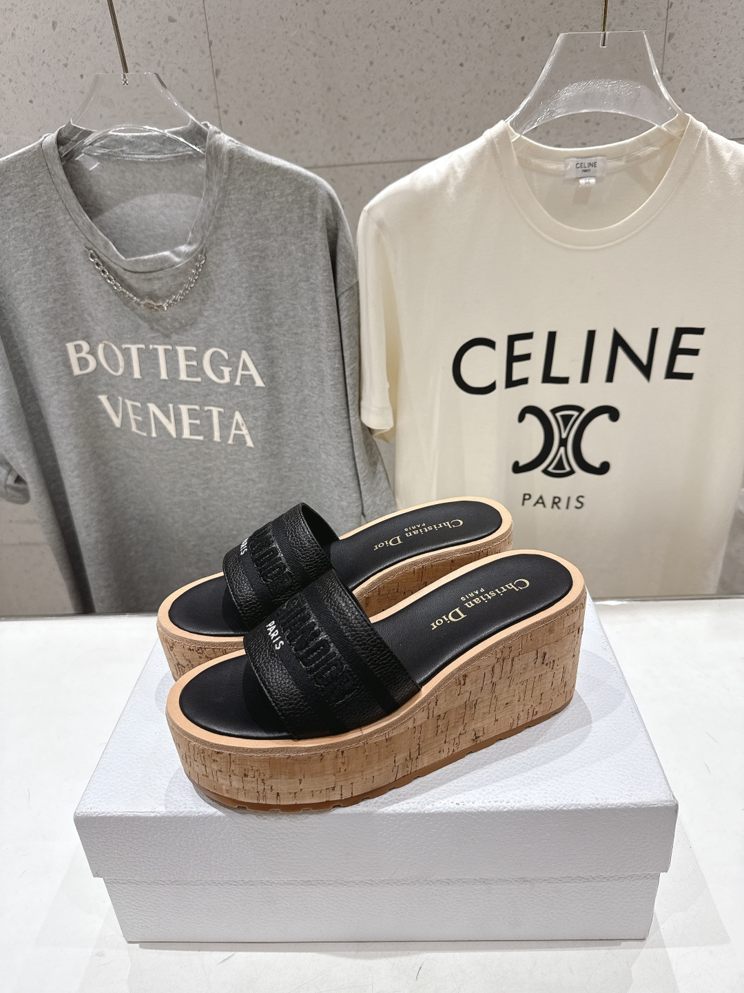 高版本出厂 Dior*迪奥F036 D家2026ss春夏新款仙女风坡跟厚底拖鞋1:1原版复刻 市面上最高