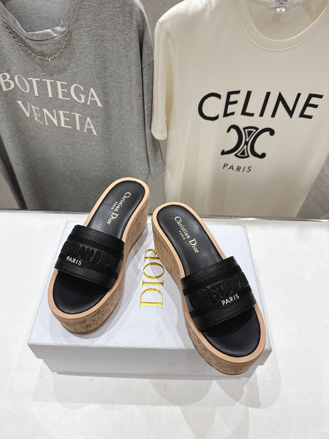 高版本出厂 Dior*迪奥F036 D家2026ss春夏新款仙女风坡跟厚底拖鞋1:1原版复刻 市面上最高