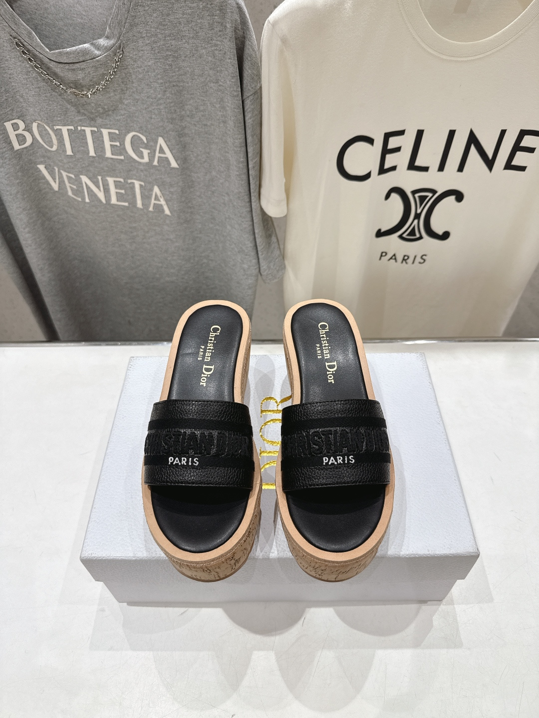 高版本出厂 Dior*迪奥F036 D家2026ss春夏新款仙女风坡跟厚底拖鞋1:1原版复刻 市面上最高