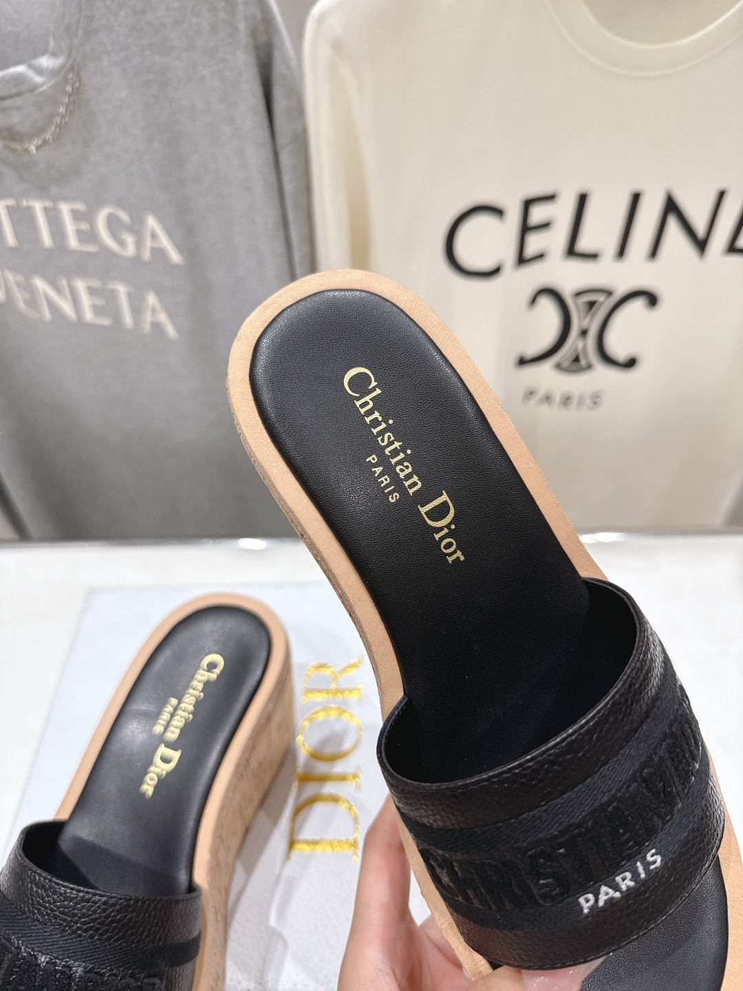 高版本出厂 Dior*迪奥F036 D家2026ss春夏新款仙女风坡跟厚底拖鞋1:1原版复刻 市面上最高