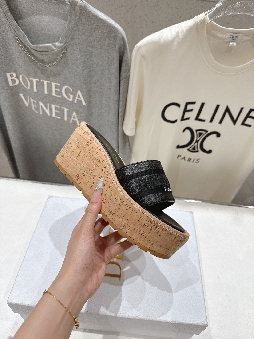 高版本出厂 Dior*迪奥F036 D家2026ss春夏新款仙女风坡跟厚底拖鞋1:1原版复刻 市面上最高