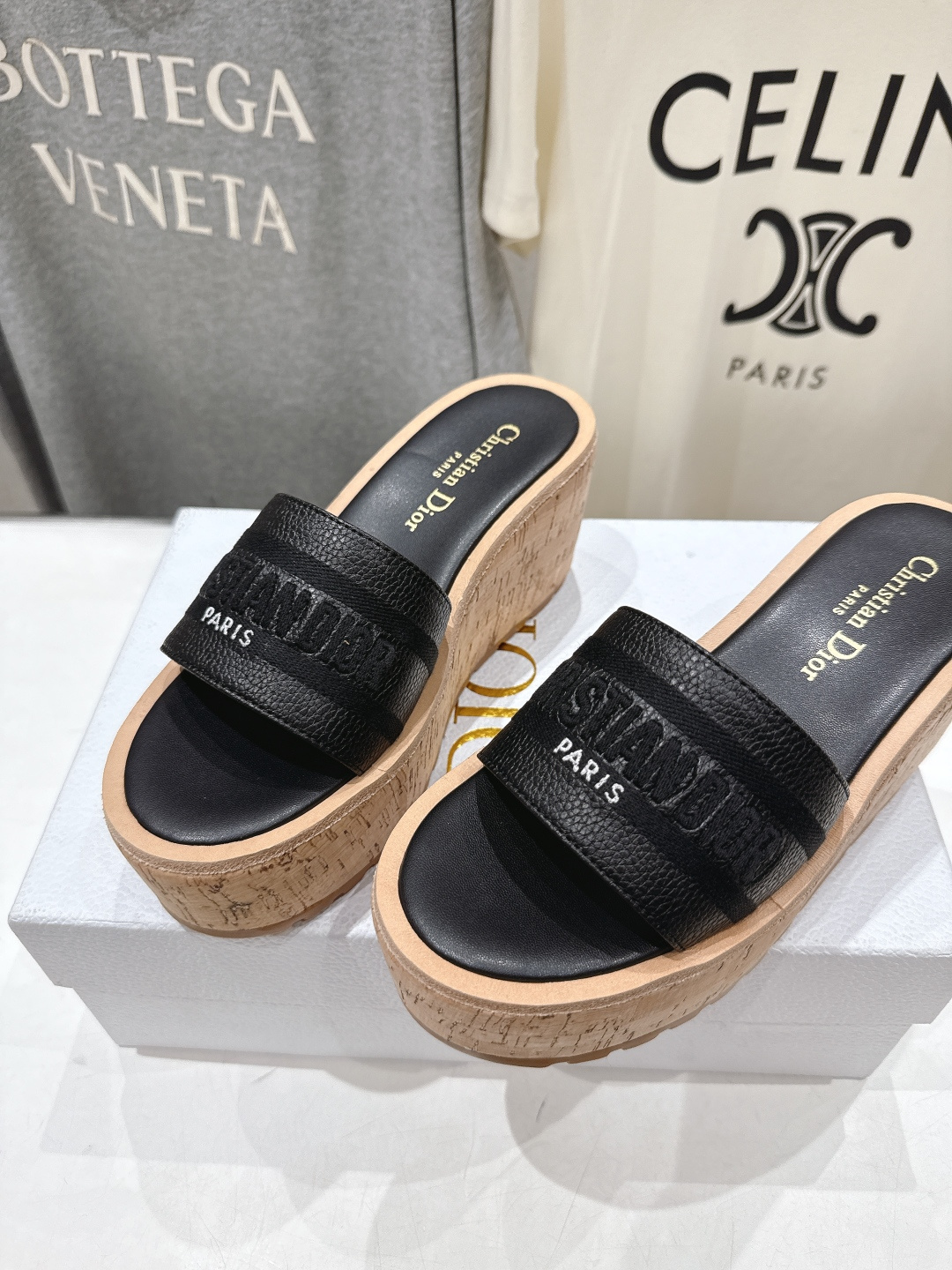 高版本出厂 Dior*迪奥F036 D家2026ss春夏新款仙女风坡跟厚底拖鞋1:1原版复刻 市面上最高