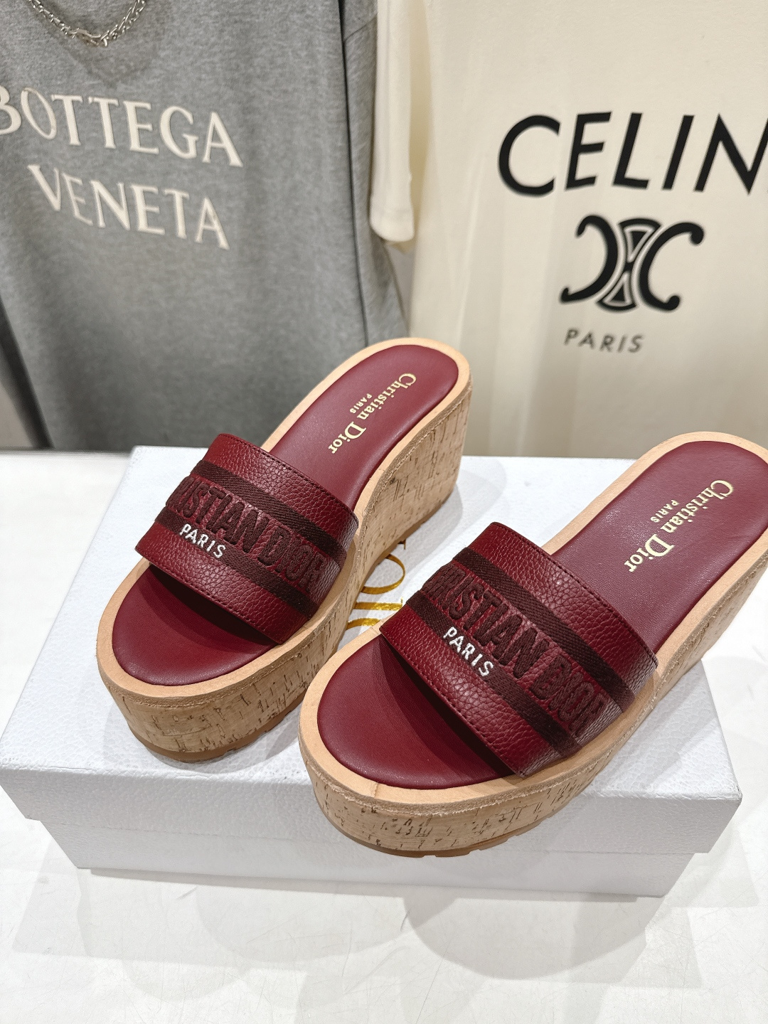 高版本出厂 Dior*迪奥F036 D家2026ss春夏新款仙女风坡跟厚底拖鞋1:1原版复刻 市面上最高