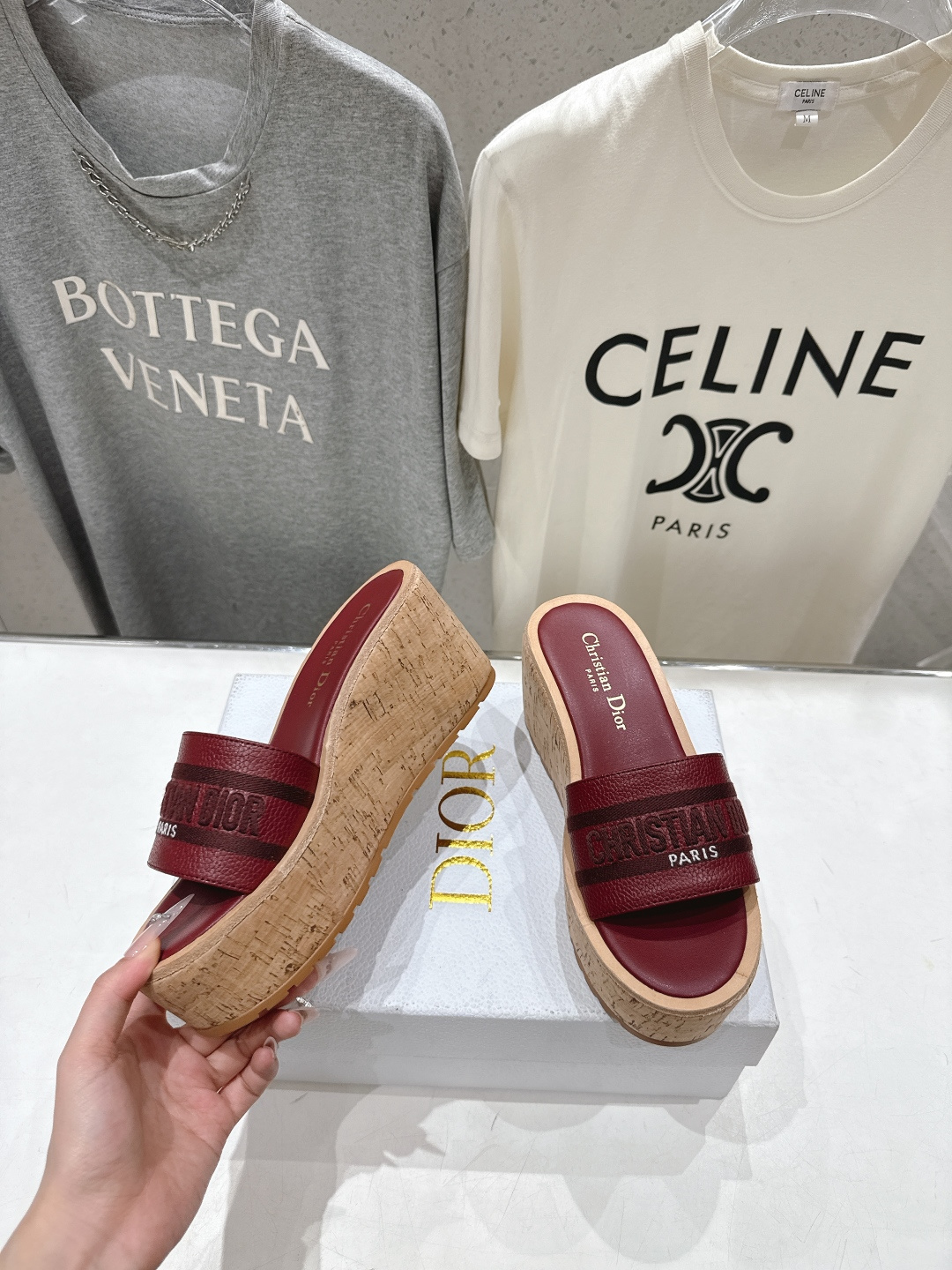 高版本出厂 Dior*迪奥F036 D家2026ss春夏新款仙女风坡跟厚底拖鞋1:1原版复刻 市面上最高