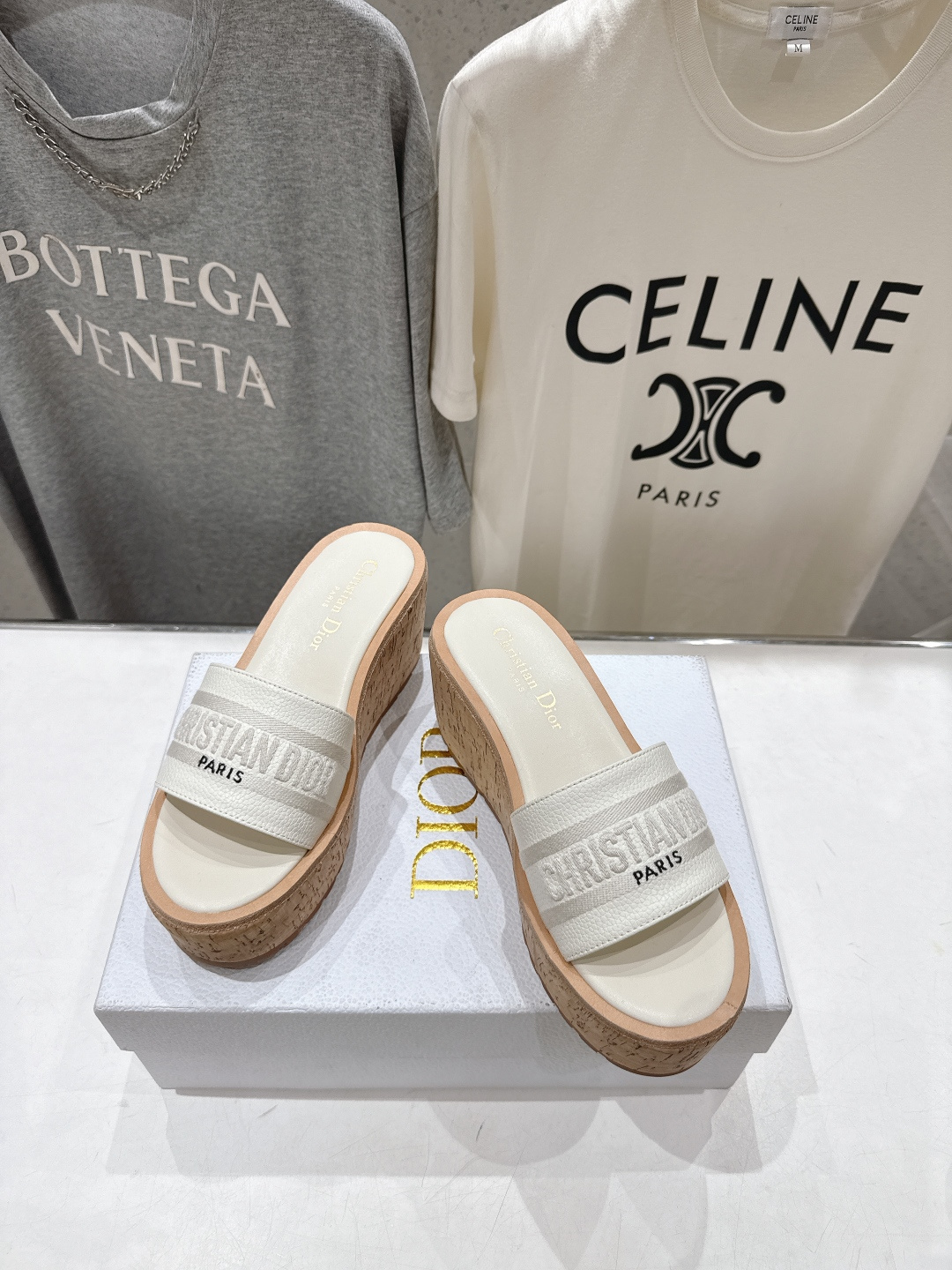 高版本出厂 Dior*迪奥F036 D家2026ss春夏新款仙女风坡跟厚底拖鞋1:1原版复刻 市面上最高