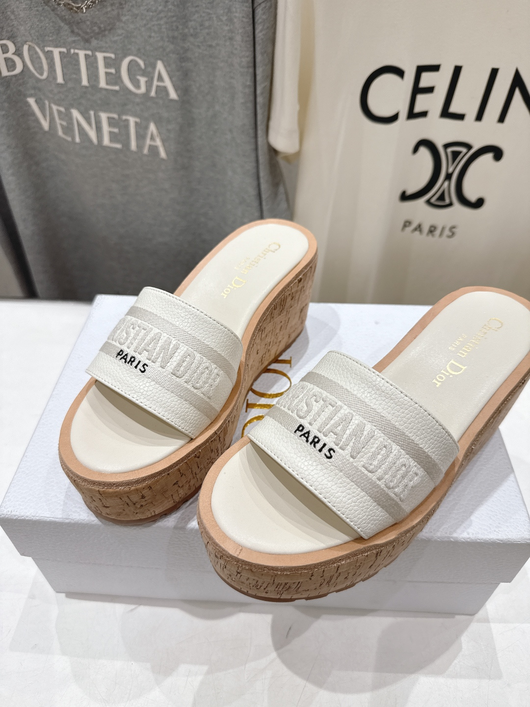 高版本出厂 Dior*迪奥F036 D家2026ss春夏新款仙女风坡跟厚底拖鞋1:1原版复刻 市面上最高