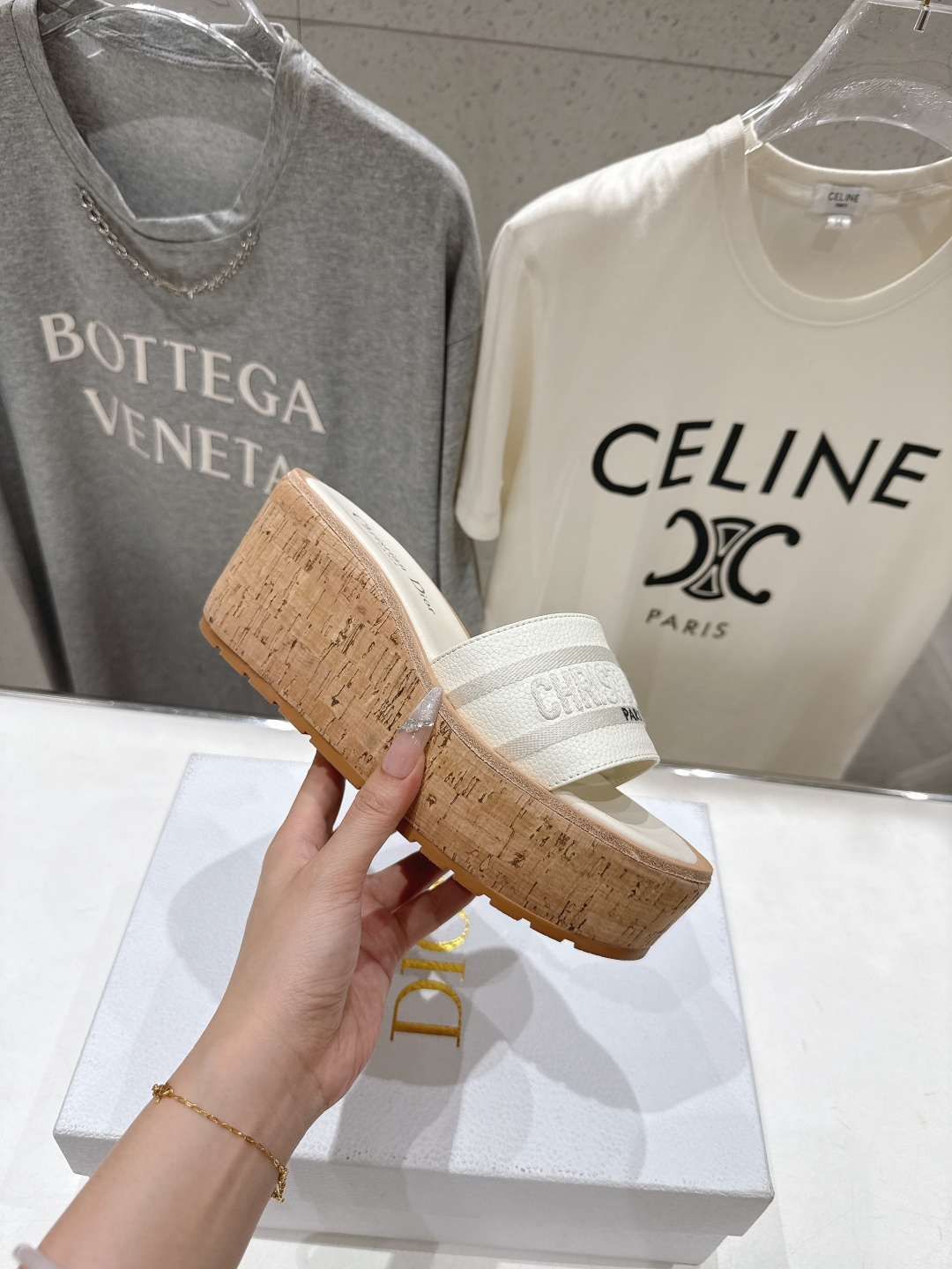 高版本出厂 Dior*迪奥F036 D家2026ss春夏新款仙女风坡跟厚底拖鞋1:1原版复刻 市面上最高