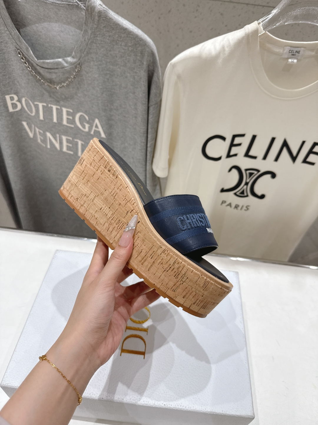 高版本出厂 Dior*迪奥F036 D家2026ss春夏新款仙女风坡跟厚底拖鞋1:1原版复刻 市面上最高