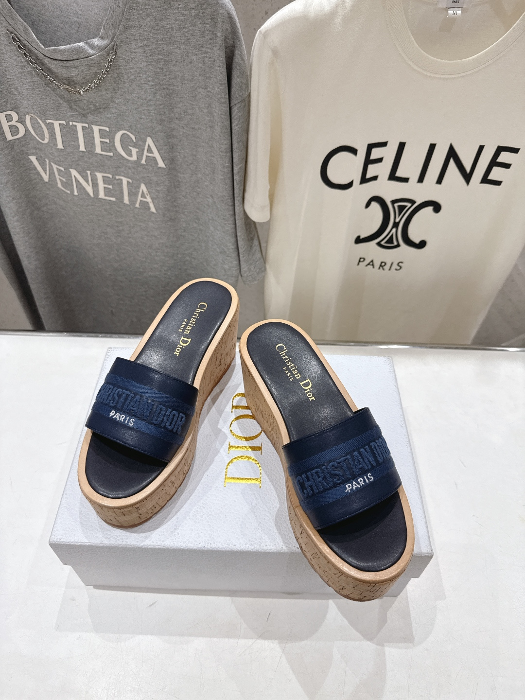 高版本出厂 Dior*迪奥F036 D家2026ss春夏新款仙女风坡跟厚底拖鞋1:1原版复刻 市面上最高