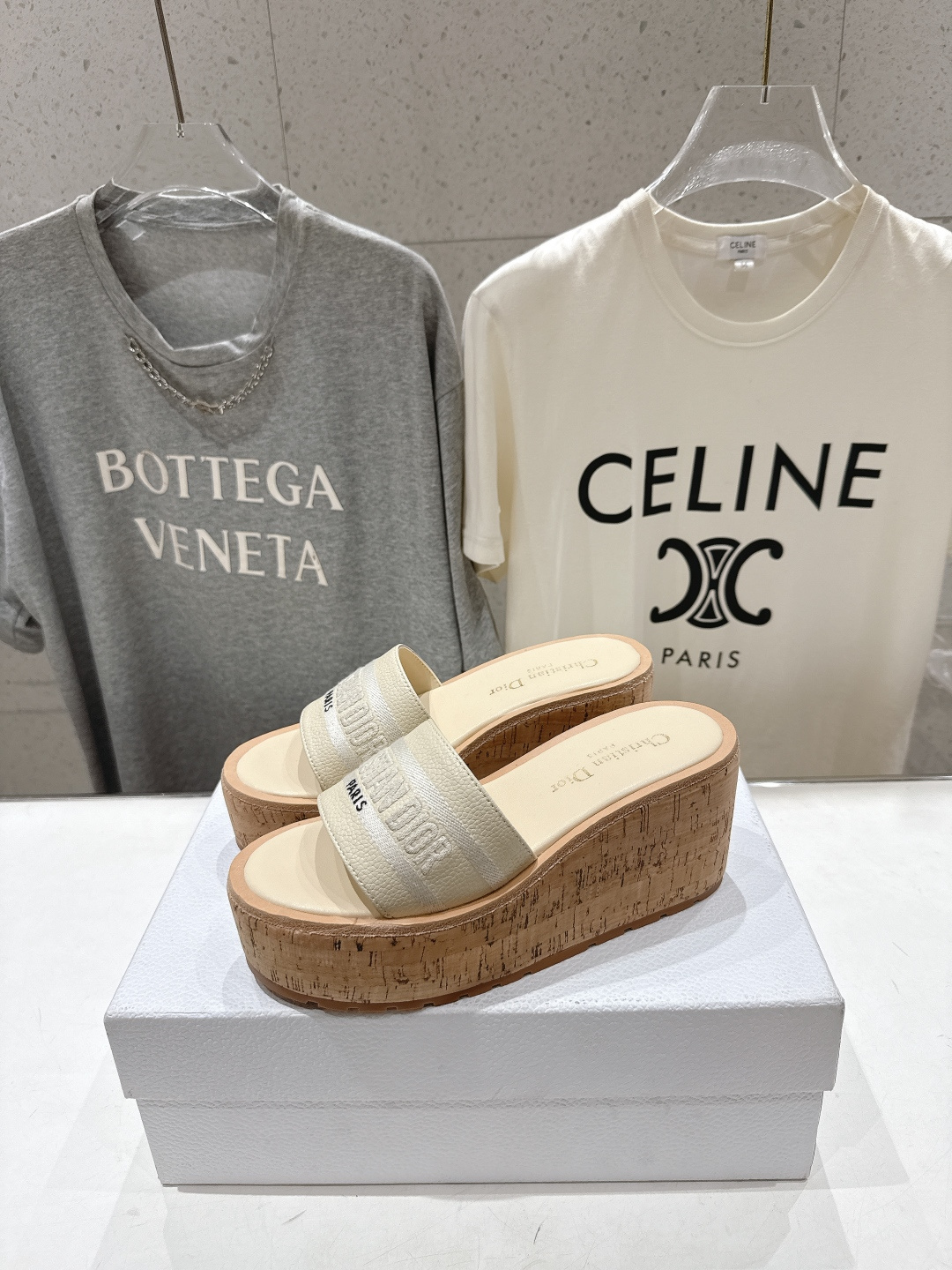 高版本出厂 Dior*迪奥F036 D家2026ss春夏新款仙女风坡跟厚底拖鞋1:1原版复刻 市面上最高