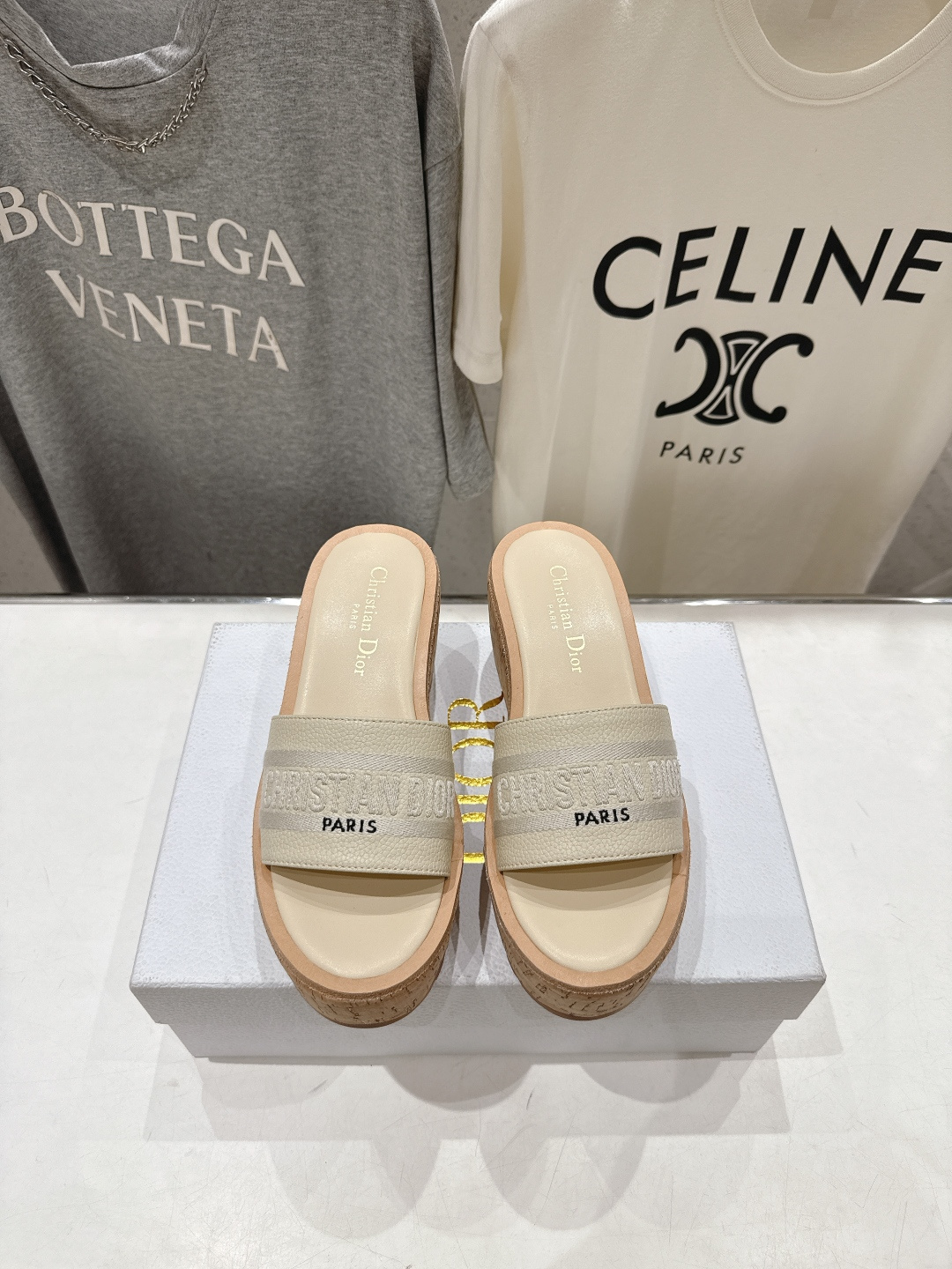 高版本出厂 Dior*迪奥F036 D家2026ss春夏新款仙女风坡跟厚底拖鞋1:1原版复刻 市面上最高