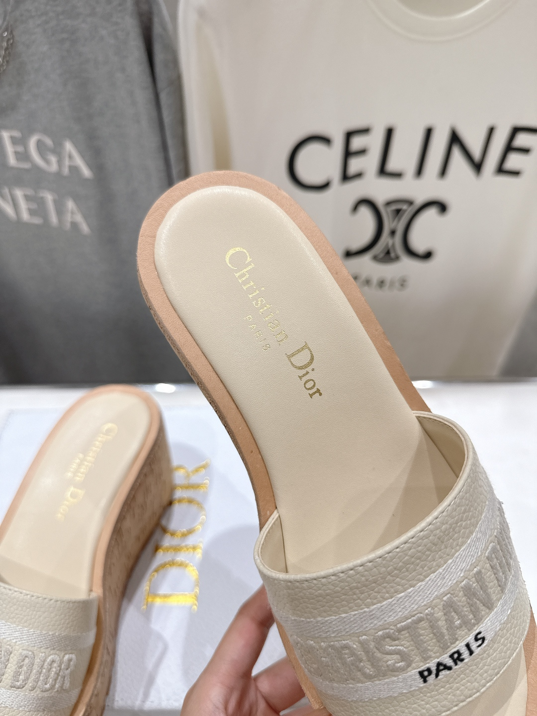 高版本出厂 Dior*迪奥F036 D家2026ss春夏新款仙女风坡跟厚底拖鞋1:1原版复刻 市面上最高