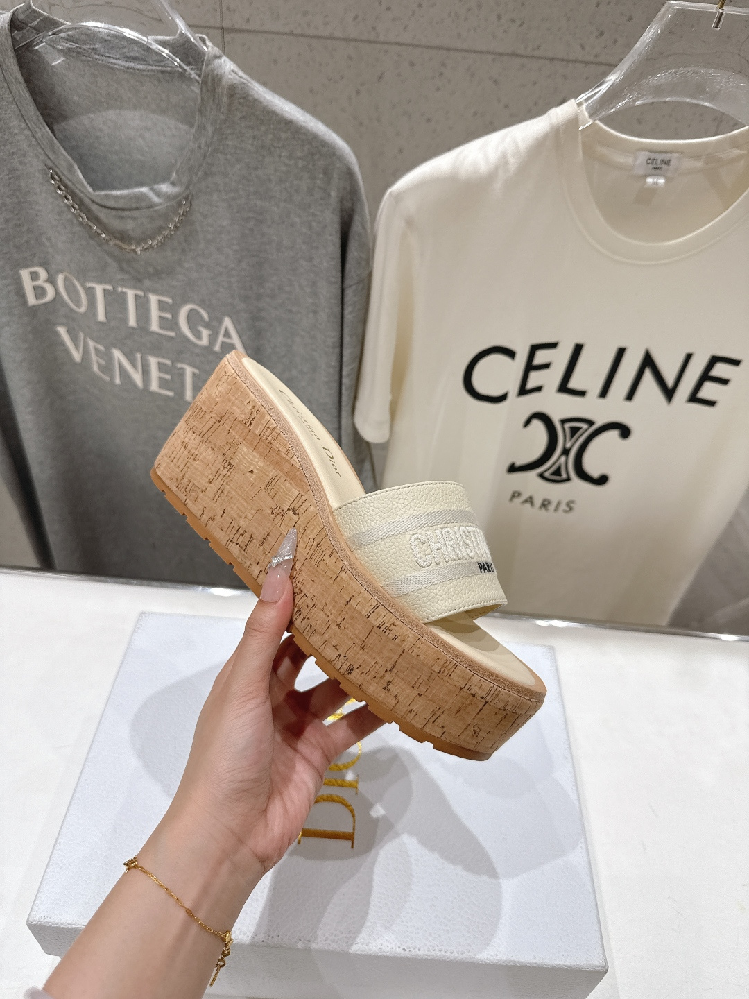 高版本出厂 Dior*迪奥F036 D家2026ss春夏新款仙女风坡跟厚底拖鞋1:1原版复刻 市面上最高