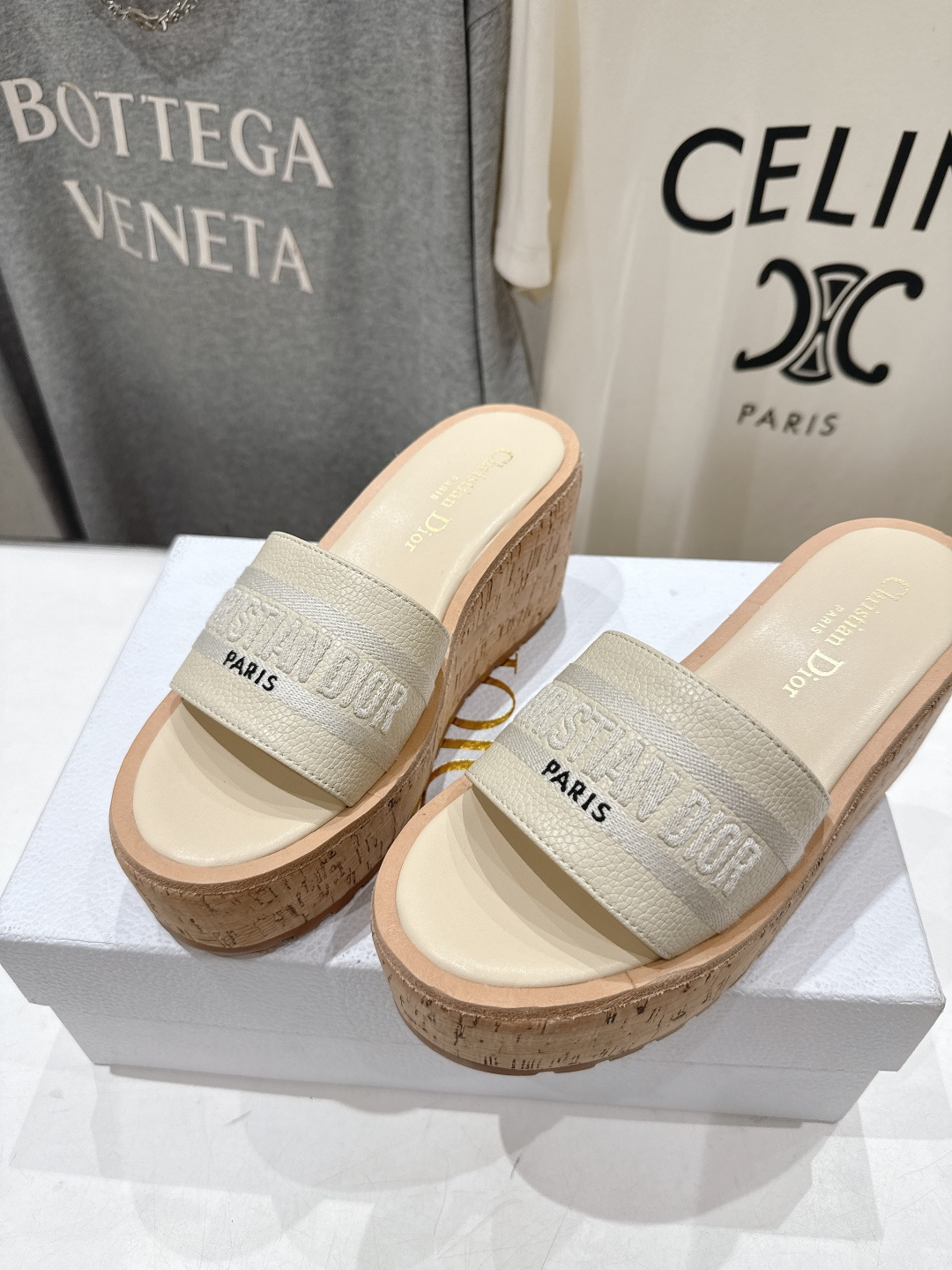 高版本出厂 Dior*迪奥F036 D家2026ss春夏新款仙女风坡跟厚底拖鞋1:1原版复刻 市面上最高